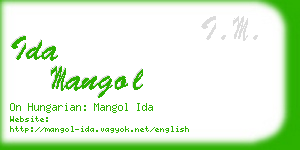 ida mangol business card